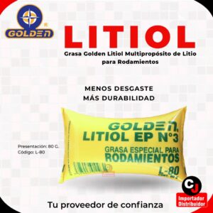 Grasa Golden Litiol Multipropósito de Litio para Rodamientos · 80 g