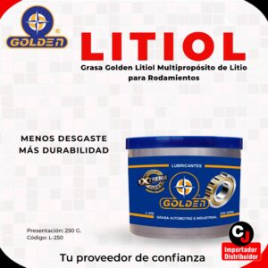 Grasa Golden Litiol Multipropósito de Litio para Rodamientos · 250 g