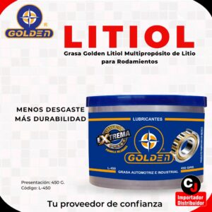 Grasa Golden Litiol Multipropósito de Litio para Rodamientos · 450 g