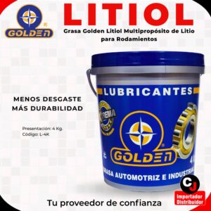 Grasa Golden Litiol Multipropósito de Litio para Rodamientos · Balde 4 kg