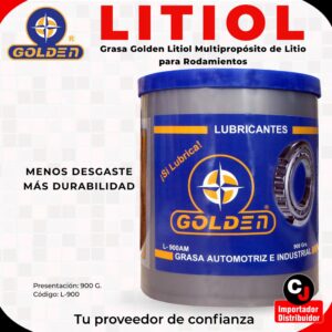 Grasa Golden Litiol Multipropósito de Litio para Rodamientos · 900 g